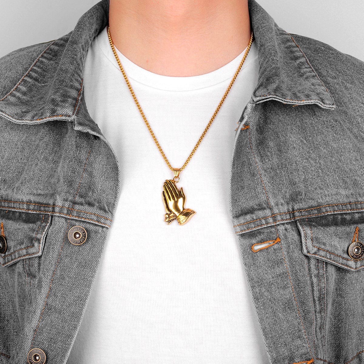 Amulet Praying Hands Pendant Necklace - Image 12