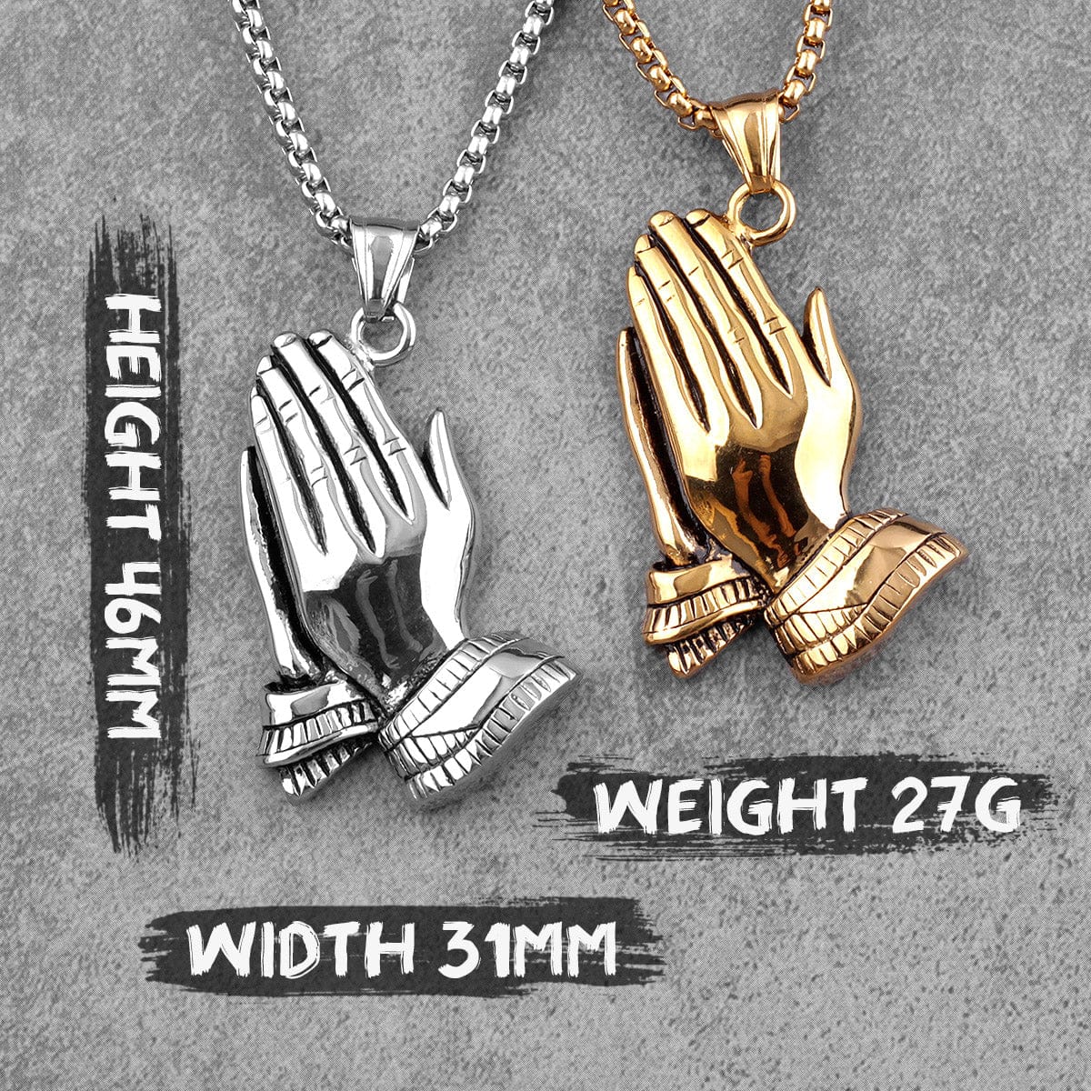 Amulet Praying Hands Pendant Necklace - Image 9