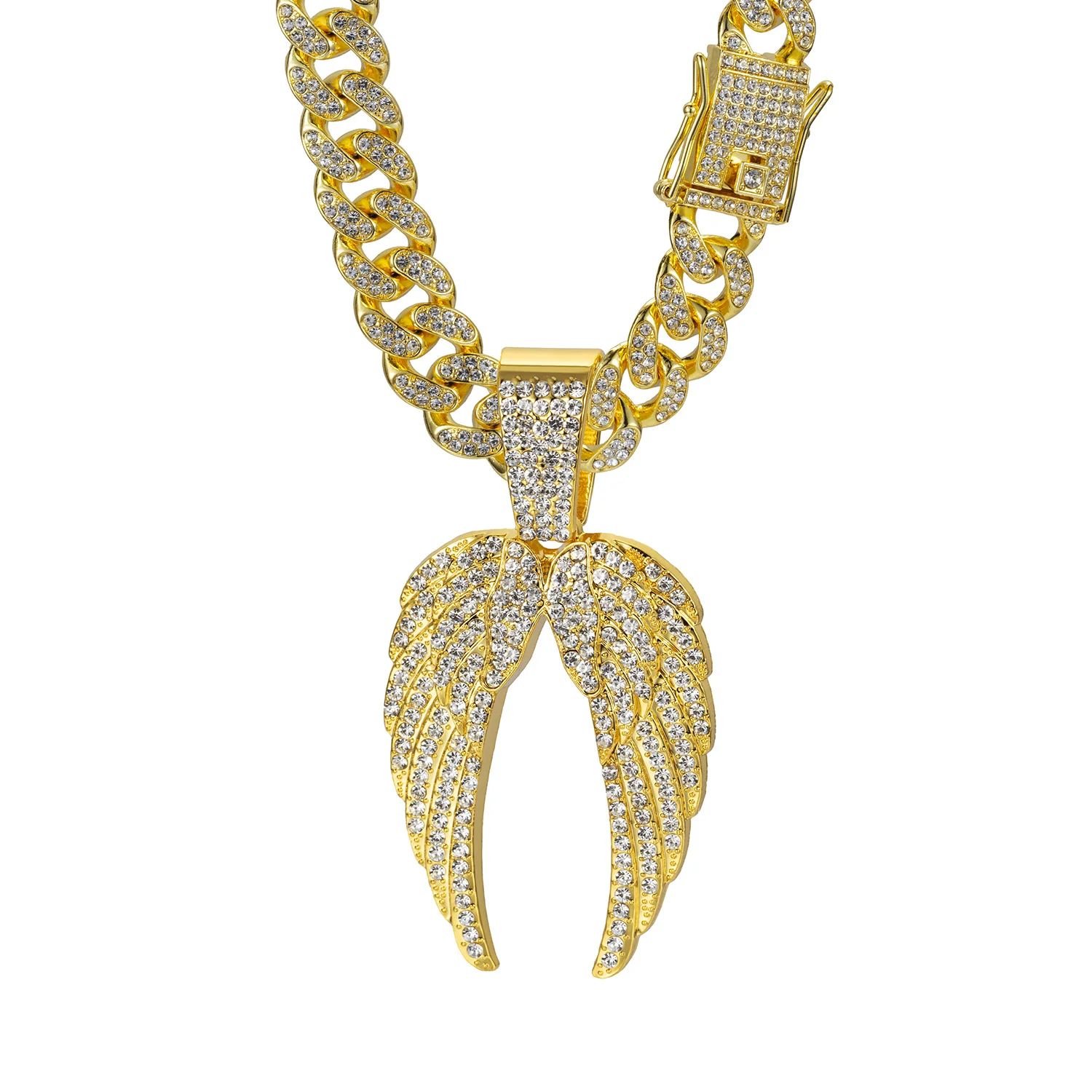 Angel Wings Cuban Chain Necklace - Image 5