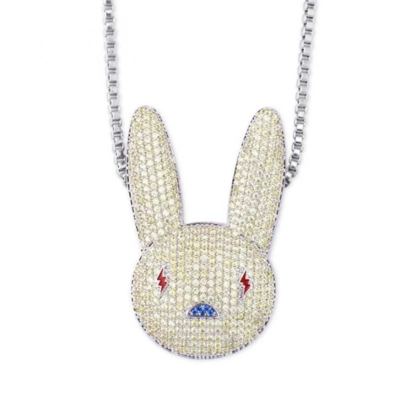 Bad Bunny Pendant Necklace Rapper Chain - Image 2