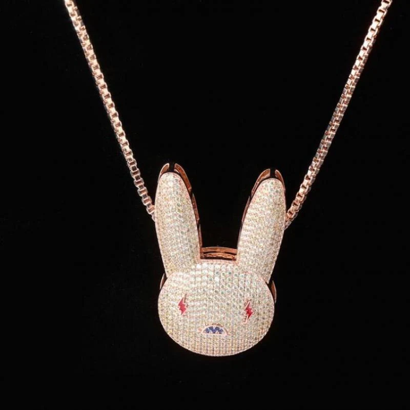 Bad Bunny Pendant Necklace Rapper Chain - Image 3