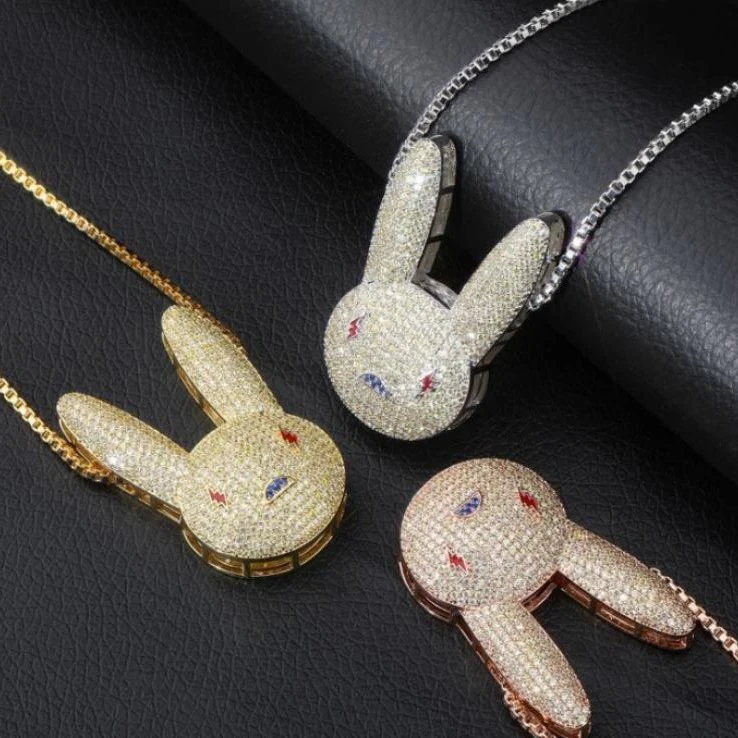 Bad Bunny Pendant Necklace Rapper Chain - Image 4
