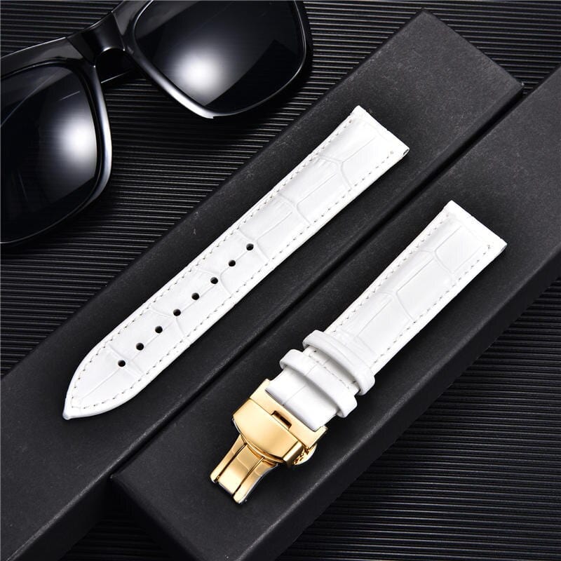 Bamboo Pattern Leather Watch Strap - Image 3