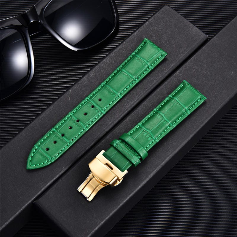 Bamboo Pattern Leather Watch Strap - Image 5