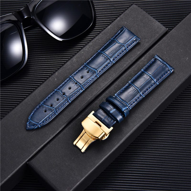 Bamboo Pattern Leather Watch Strap - Image 7