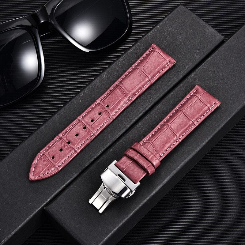 Bamboo Pattern Leather Watch Strap - Image 8