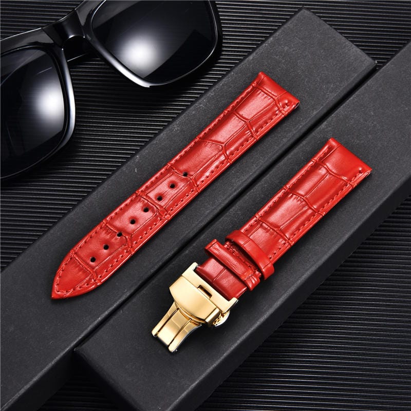 Bamboo Pattern Leather Watch Strap - Image 9