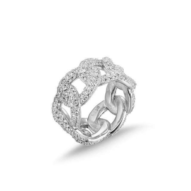 BAWS 925 Sterling Silver Cuban Link Ring - Image 3
