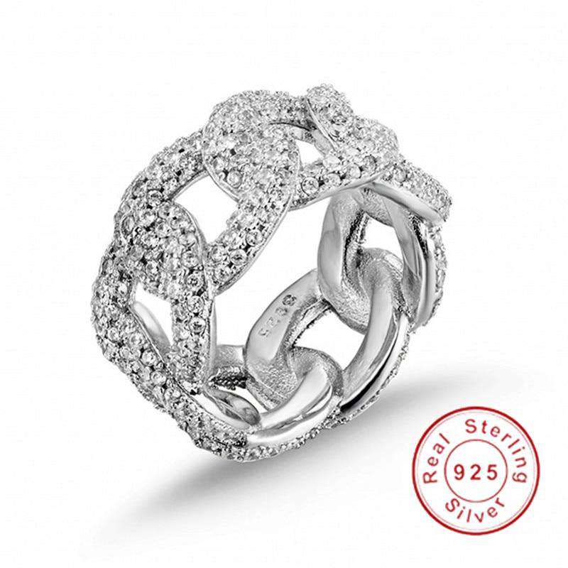 BAWS 925 Sterling Silver Cuban Link Ring - Image 5