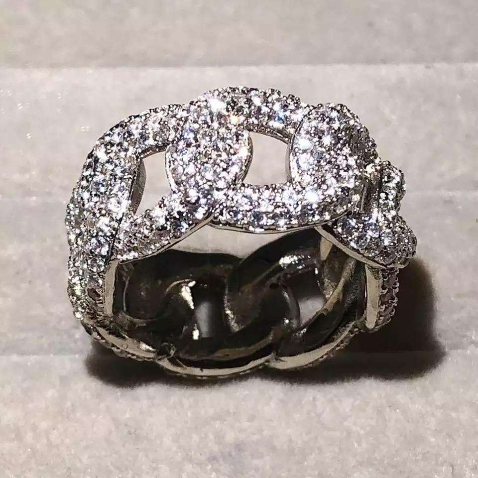 BAWS 925 Sterling Silver Cuban Link Ring - Image 8