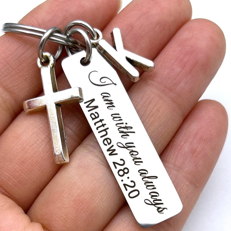 Bible Verse with Initial Keychain - Image 32