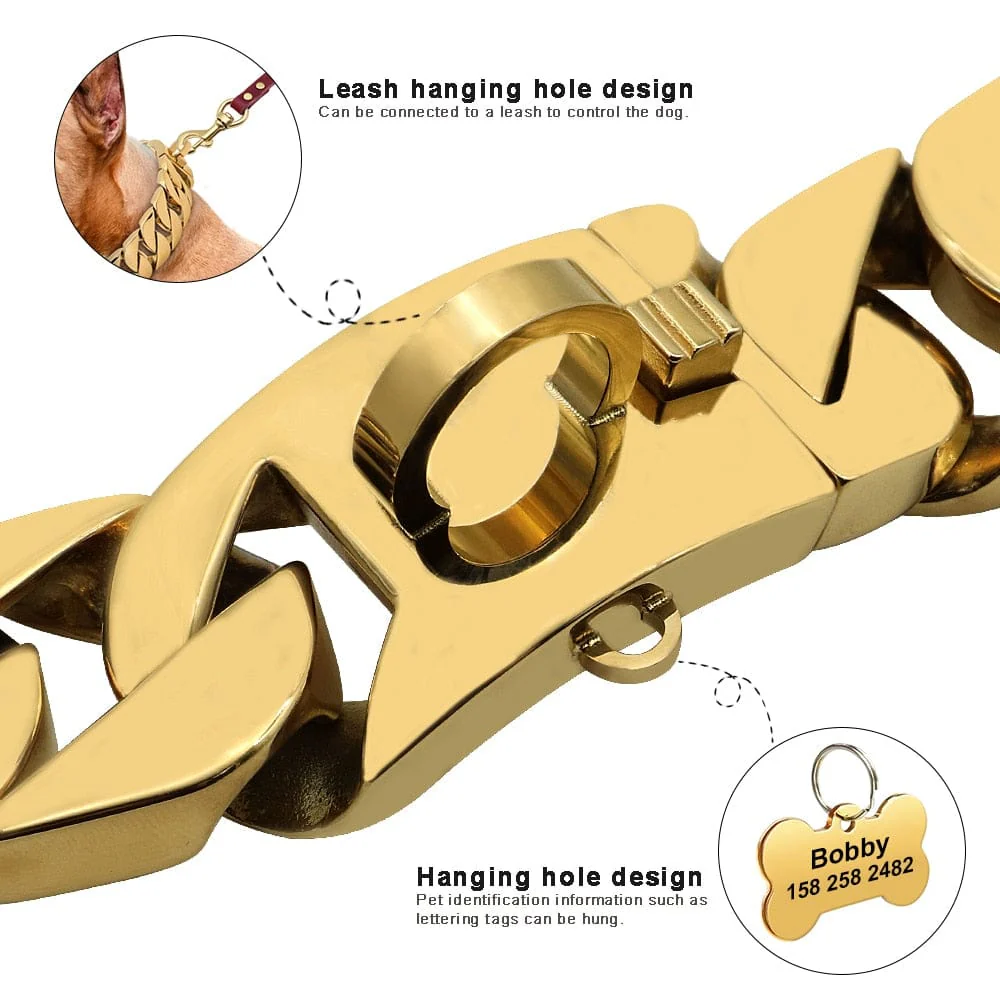 Big Dawg 32mm Smooth Cuban Link Dog Collar - Image 10