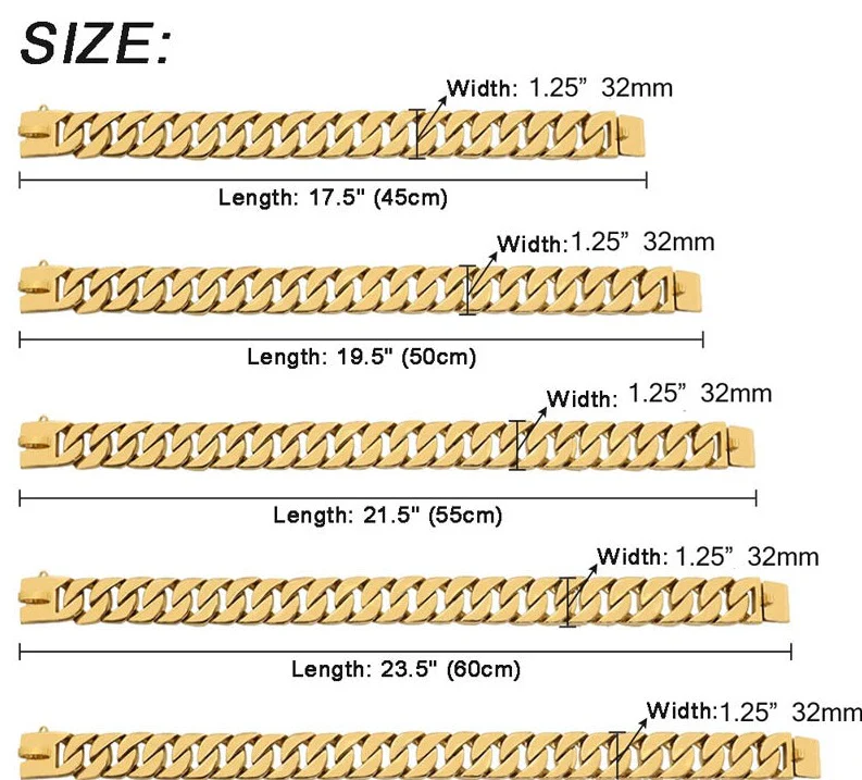 Big Dawg 32mm Smooth Cuban Link Dog Collar - Image 18
