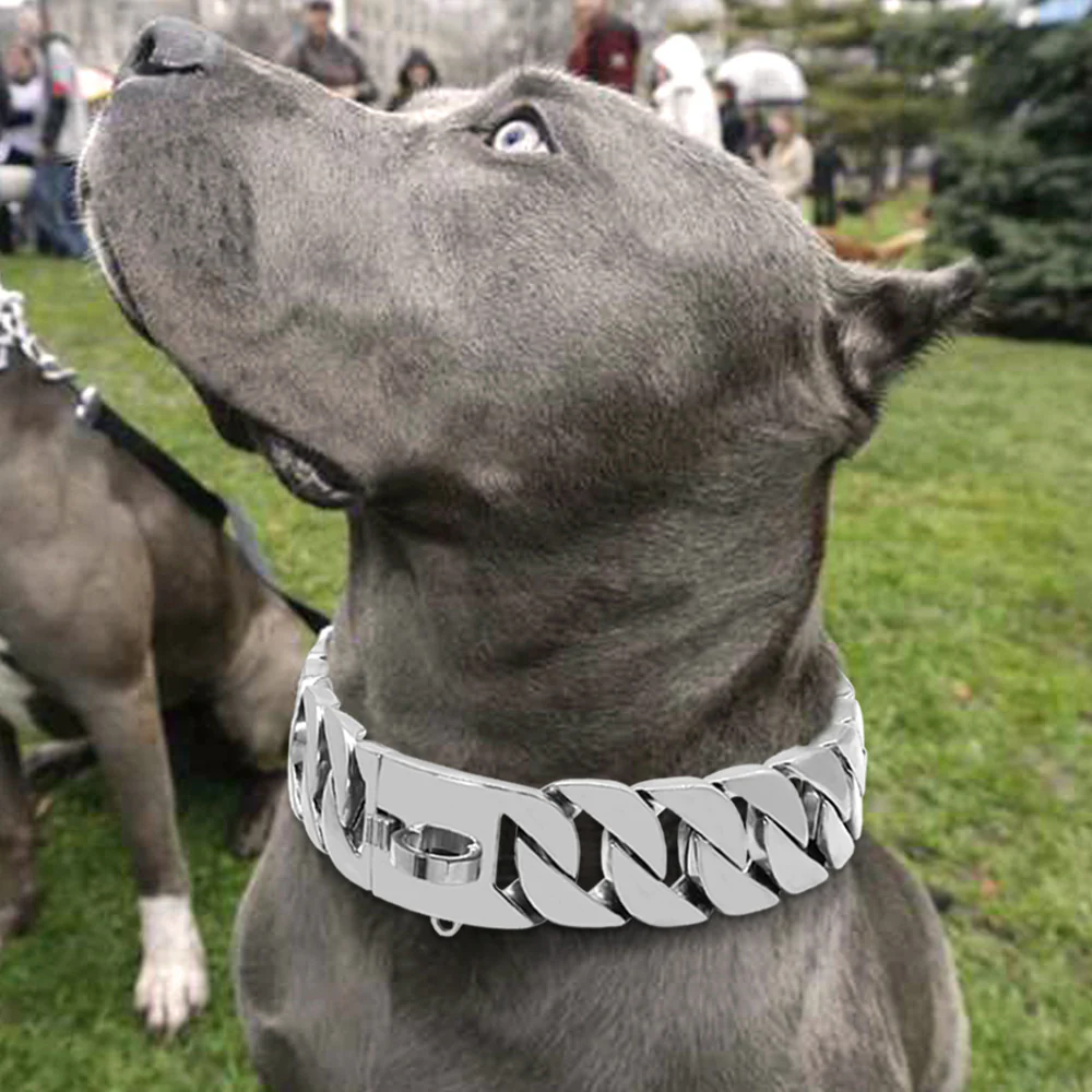 Big Dawg 32mm Smooth Cuban Link Dog Collar - Image 23