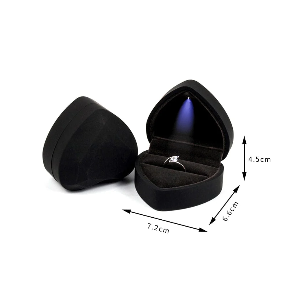 Black LED Jewelry Ring Box - Image 2