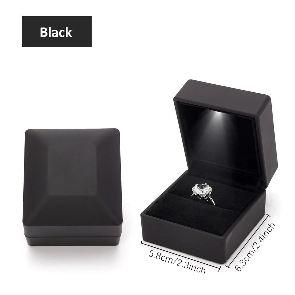 Black LED Jewelry Ring Box - Image 4