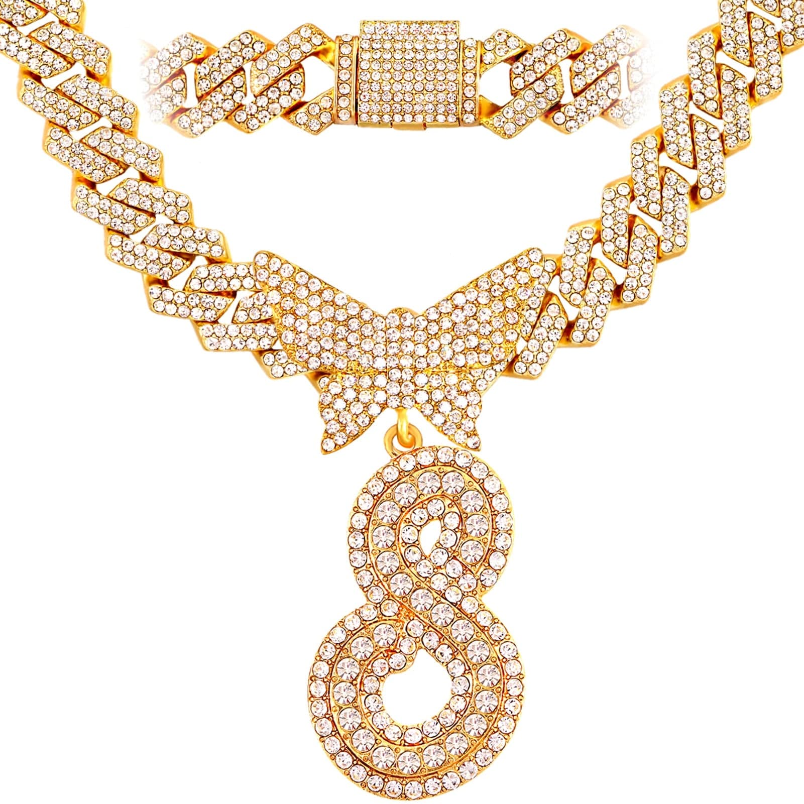 Bling Butterfly Letter Cuban Link Chain - Image 24