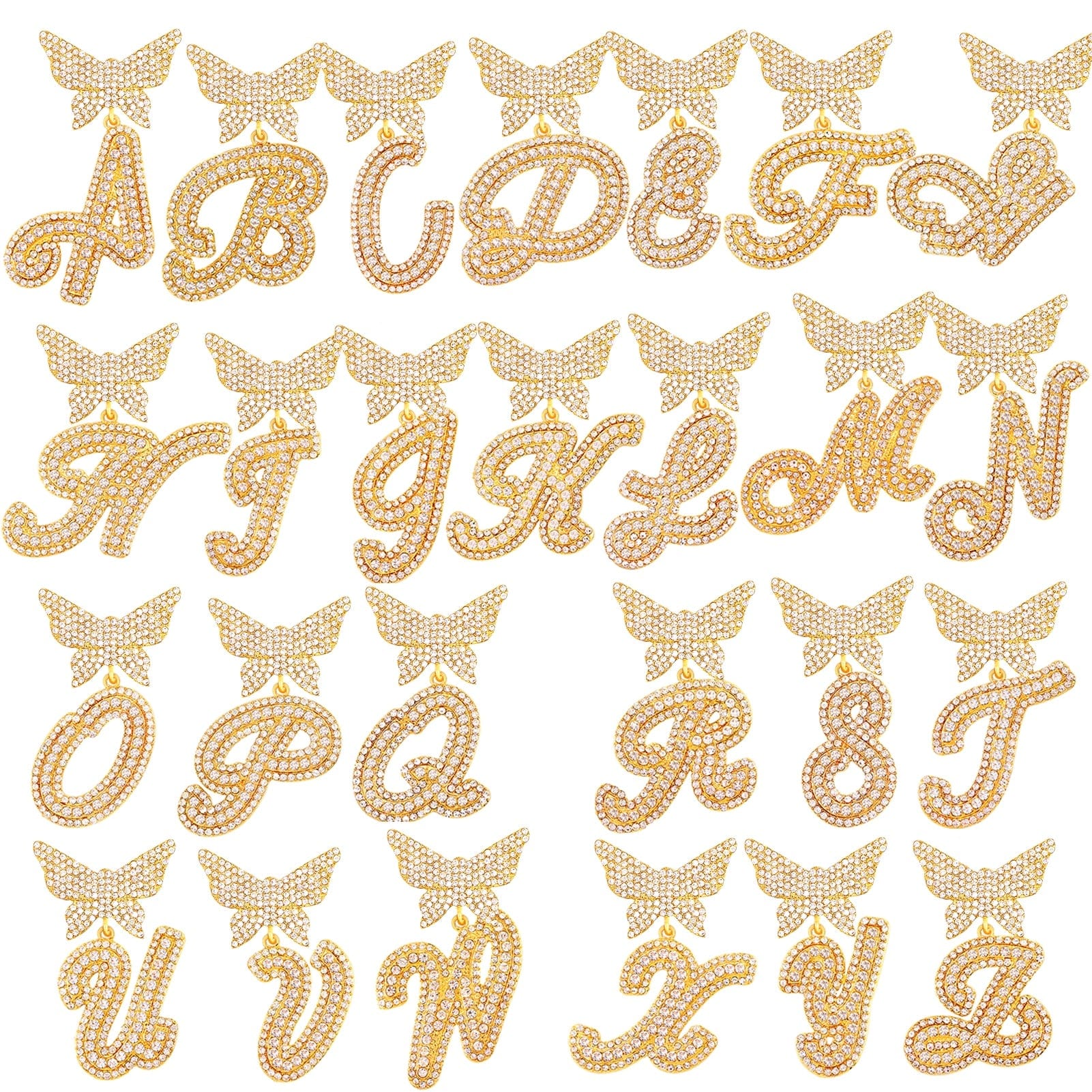 Bling Butterfly Letter Cuban Link Chain - Image 3