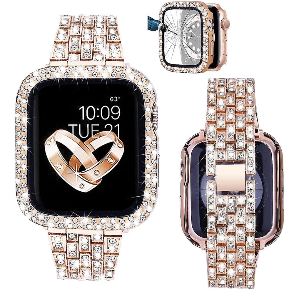 Blinged-out Apple Watch Band+ Free Icy Case