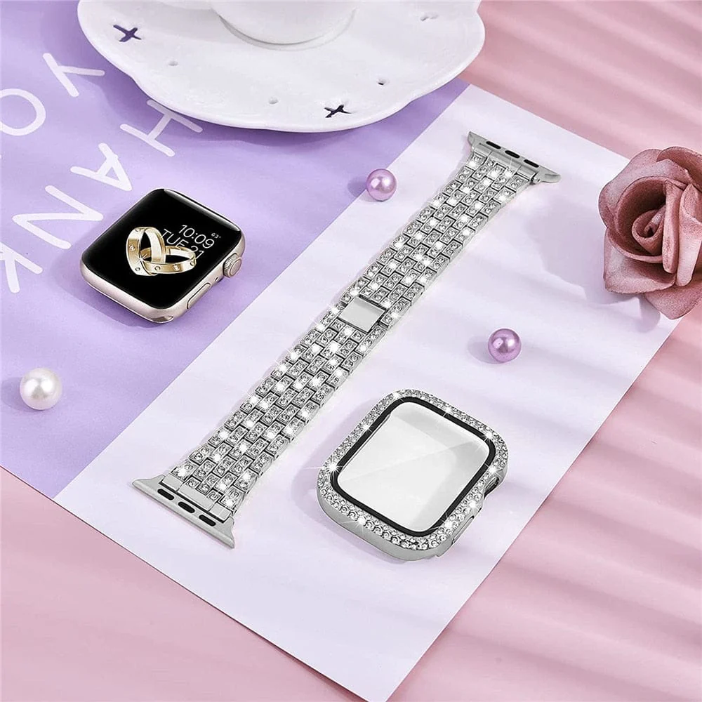 Blinged-out Apple Watch Band+ Free Icy Case - Image 2