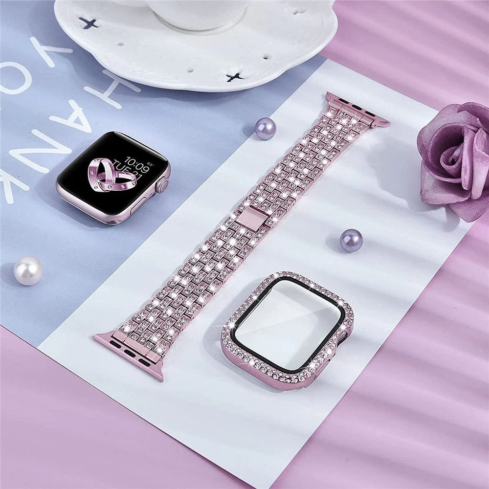 Blinged-out Apple Watch Band+ Free Icy Case - Image 4