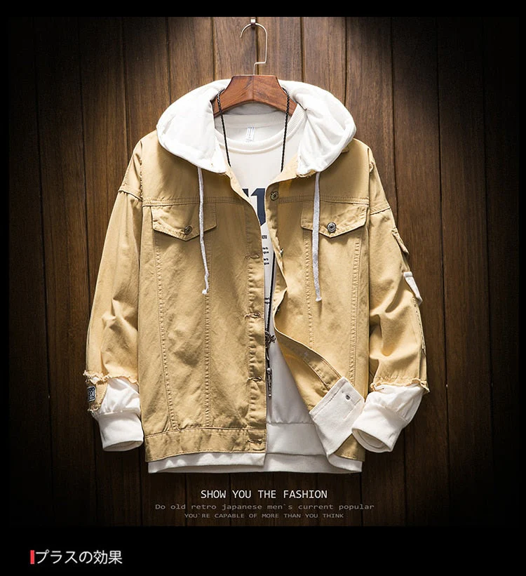 Blouson Hooded Denim Jacket - Image 10