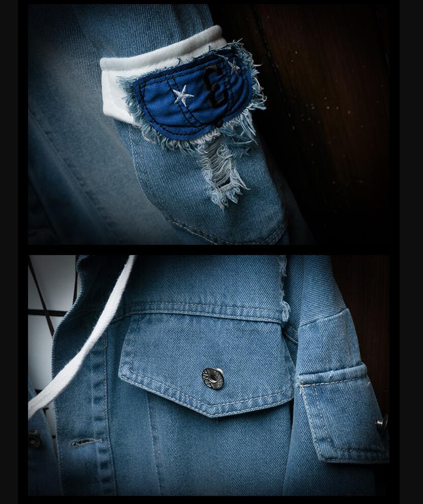 Blouson Hooded Denim Jacket - Image 12