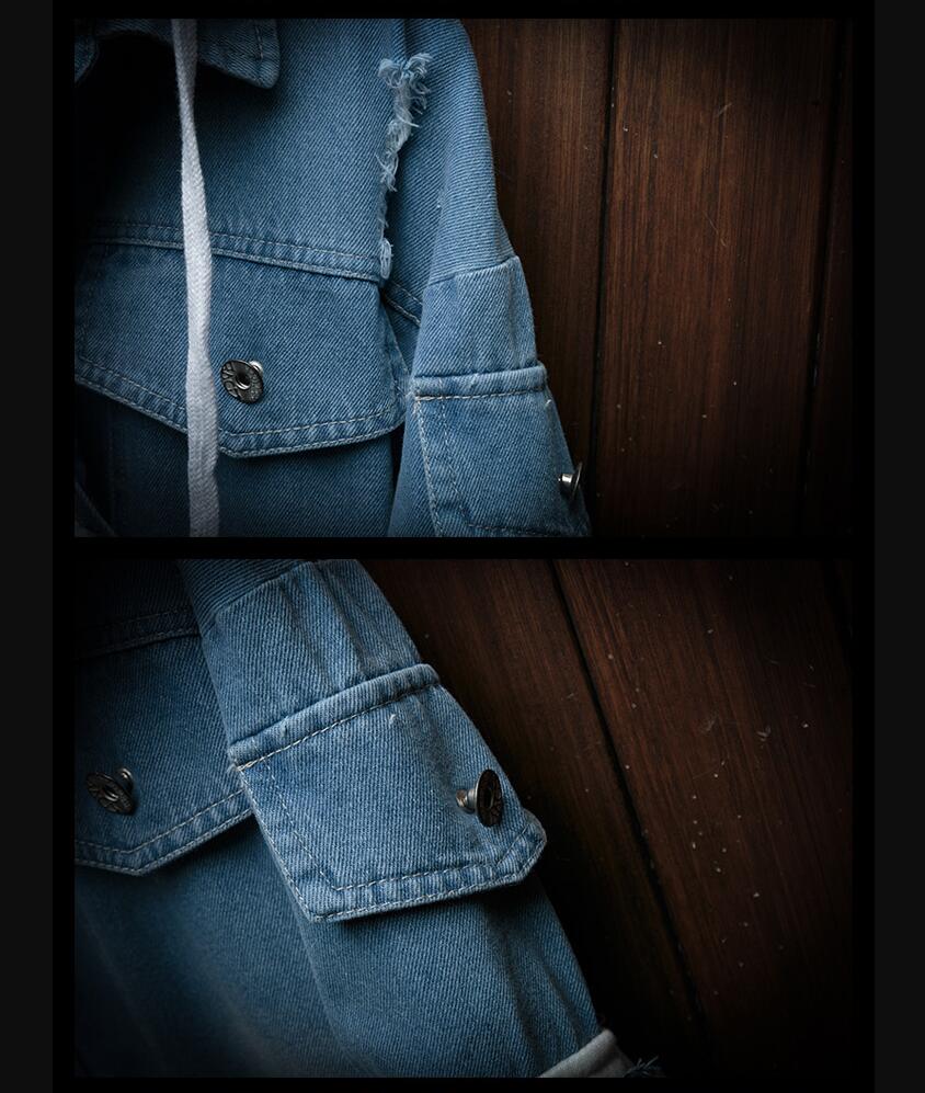 Blouson Hooded Denim Jacket - Image 14