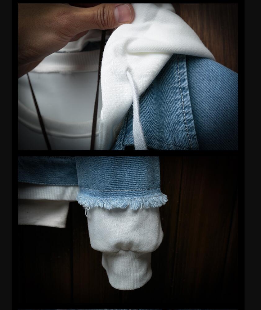 Blouson Hooded Denim Jacket - Image 15