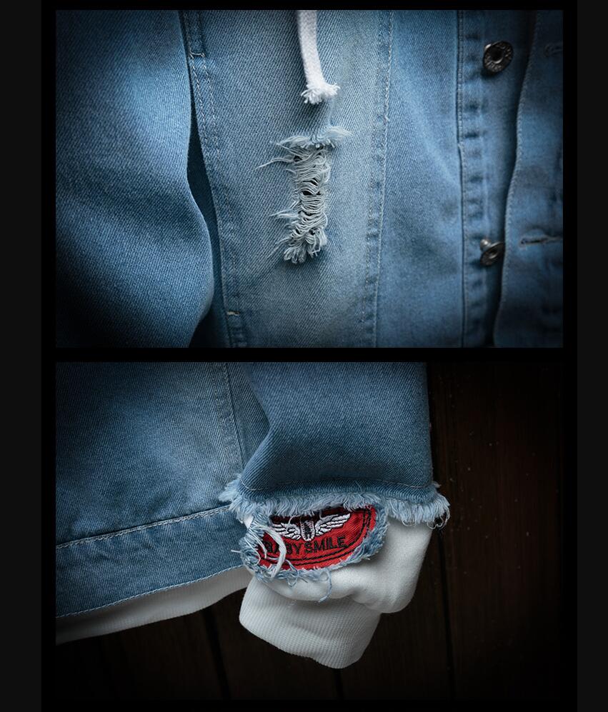 Blouson Hooded Denim Jacket - Image 16