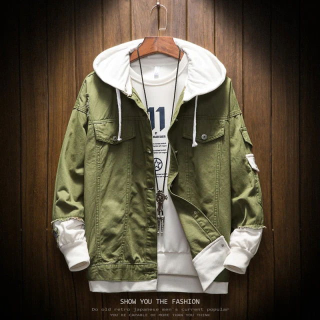 Blouson Hooded Denim Jacket - Image 7