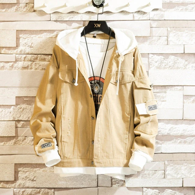 Blouson Hooded Denim Jacket - Image 9