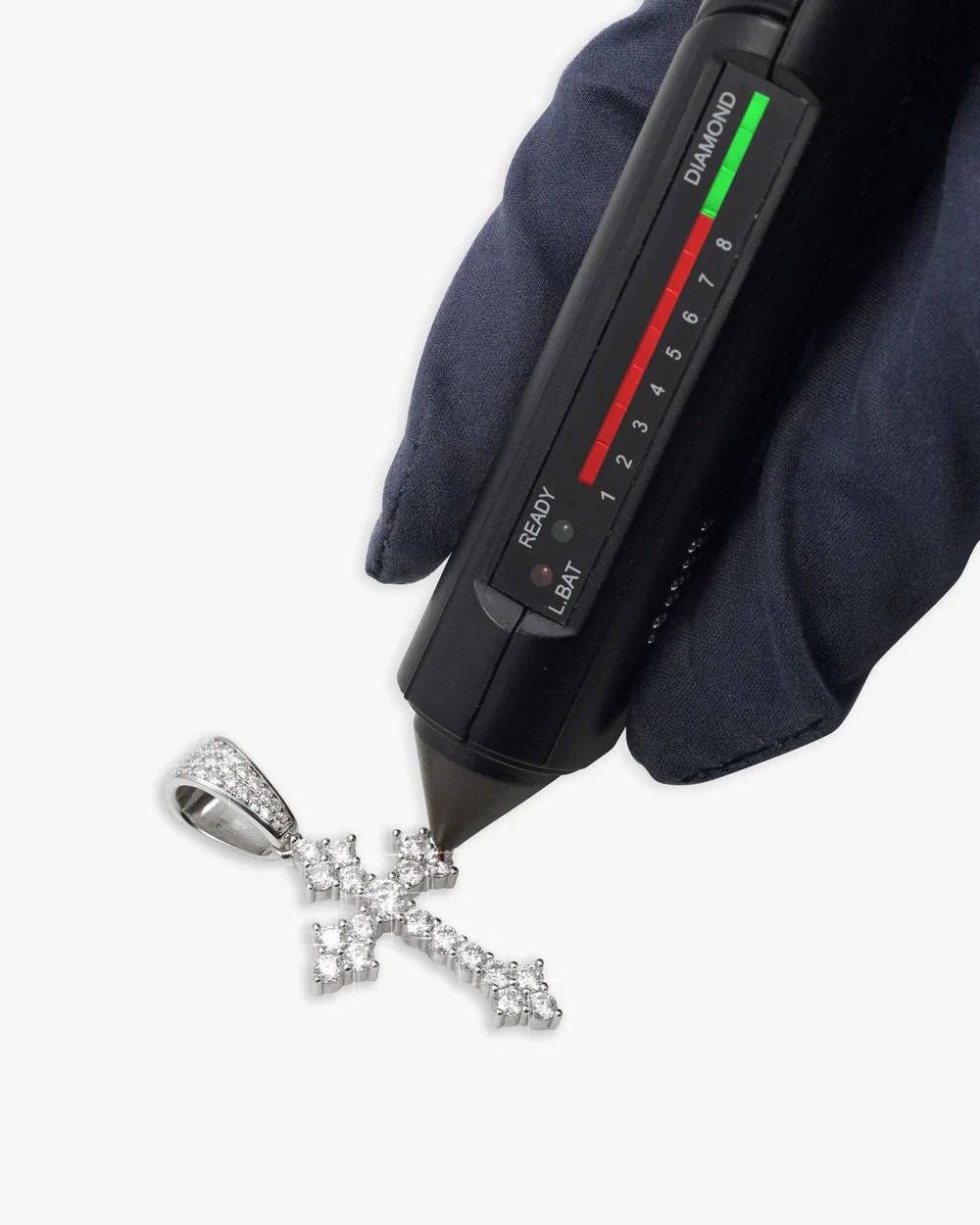 Budded Cross Moissanite Pendant - Image 7