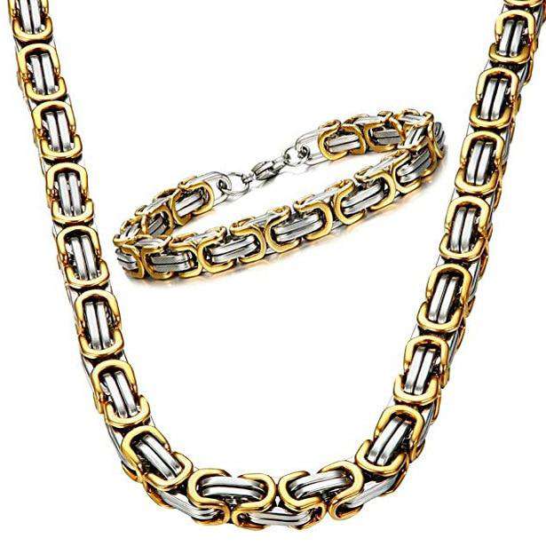 Byzantine Stainless Steel Chain & FREE Bracelet - BOGO - Image 11
