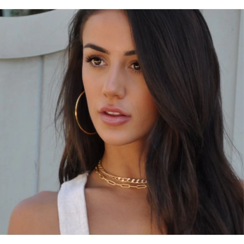 18k Gold-Plated Stainless Steel Paper Clip Necklace - Image 4