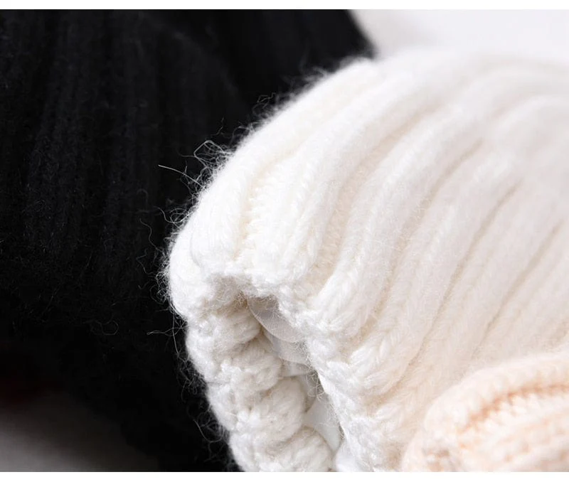 Chunky Silk Satin Lined Knitted Beanie - Image 17