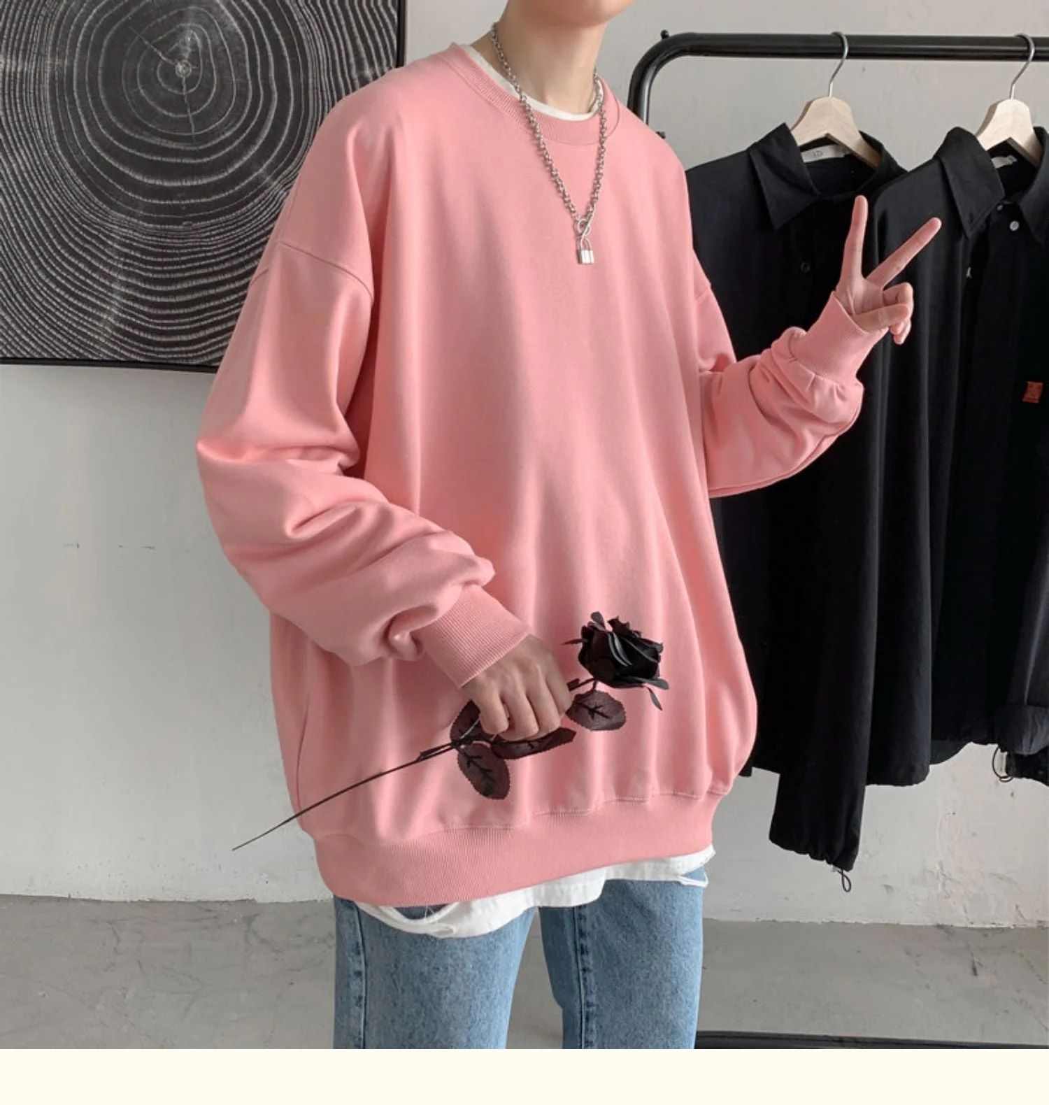 CrewCode Oversized Sweatshirt - Image 42