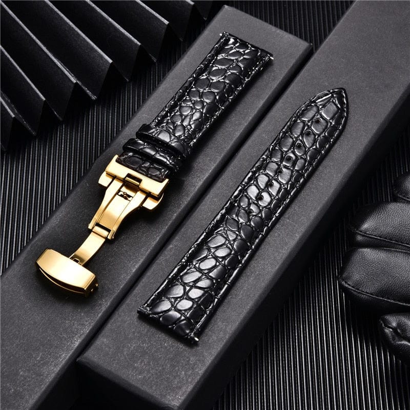 Crocodile Pattern with Automatic Buckle Men Watch Strap - Image 10