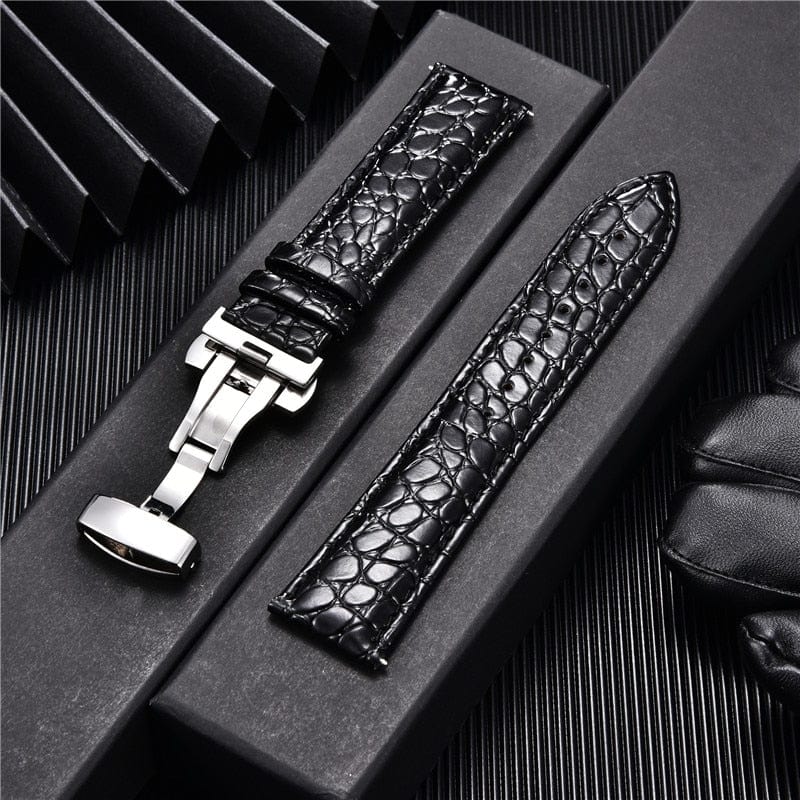 Crocodile Pattern with Automatic Buckle Men Watch Strap - Image 11