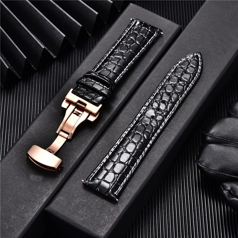 Crocodile Pattern with Automatic Buckle Men Watch Strap - Image 14