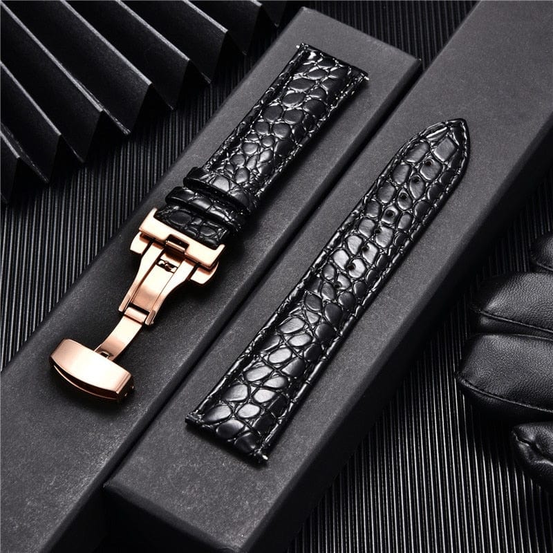 Crocodile Pattern with Automatic Buckle Men Watch Strap - Image 16