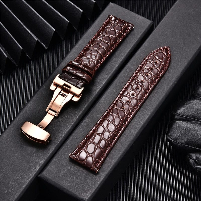 Crocodile Pattern with Automatic Buckle Men Watch Strap - Image 19