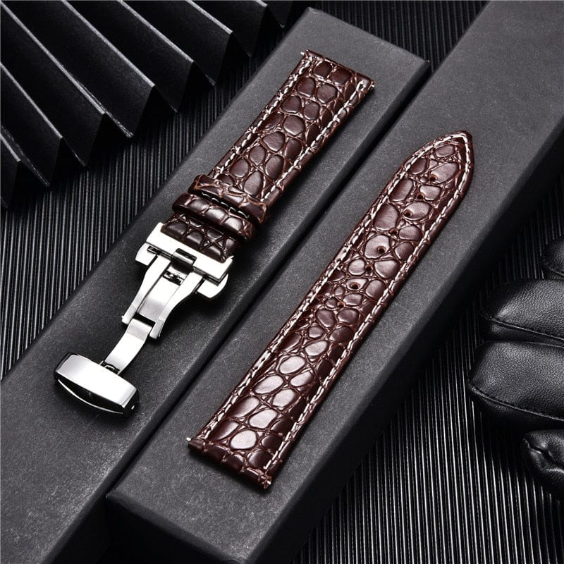 Crocodile Pattern with Automatic Buckle Men Watch Strap - Image 2