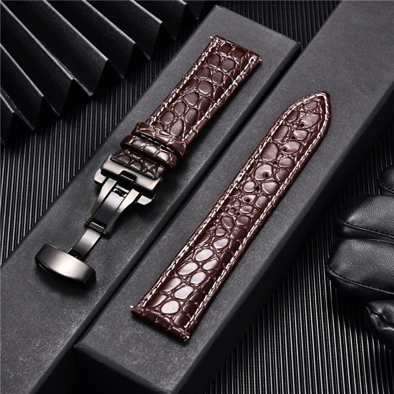 Crocodile Pattern with Automatic Buckle Men Watch Strap - Image 20