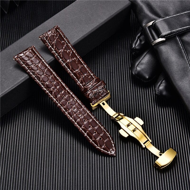 Crocodile Pattern with Automatic Buckle Men Watch Strap - Image 22