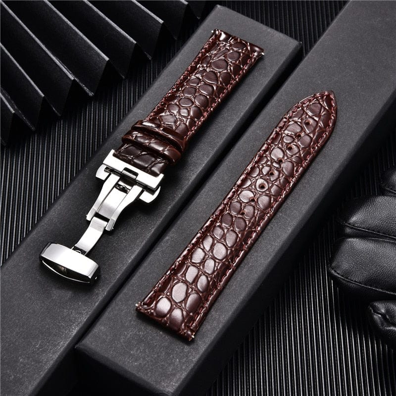 Crocodile Pattern with Automatic Buckle Men Watch Strap - Image 3