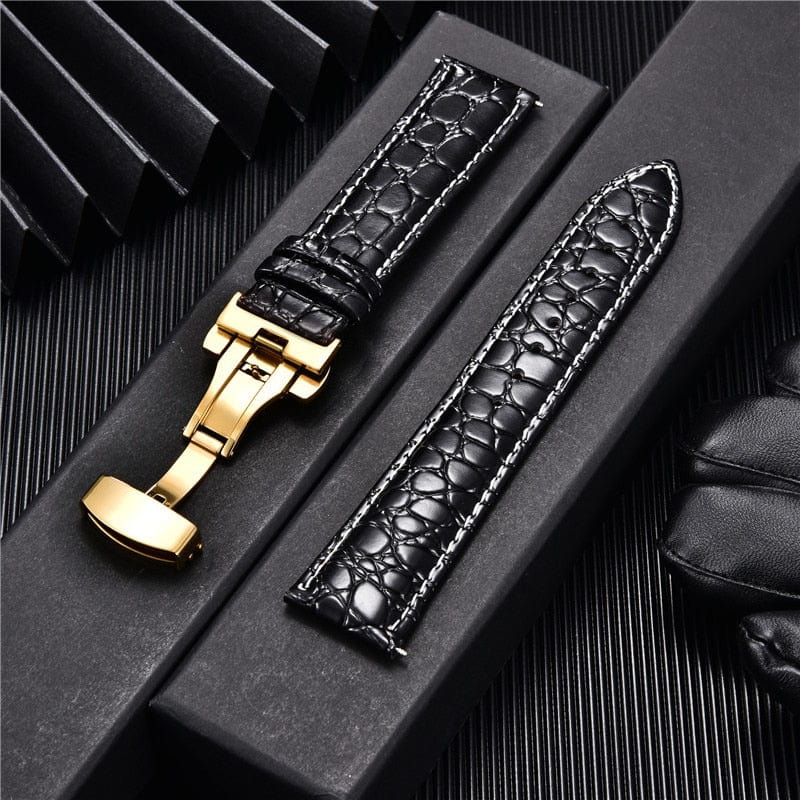 Crocodile Pattern with Automatic Buckle Men Watch Strap - Image 4