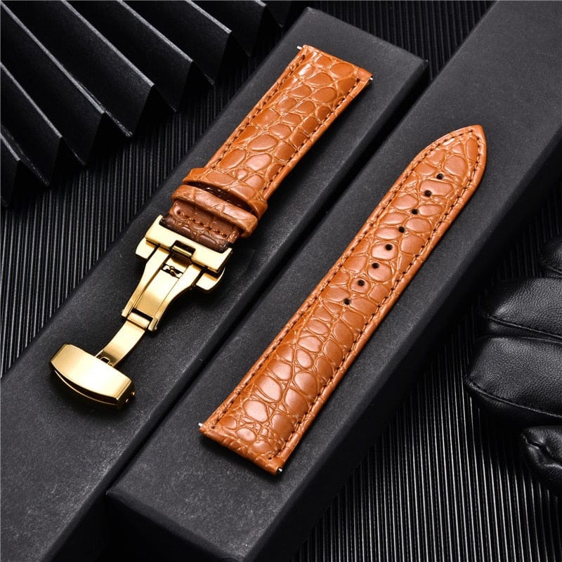 Crocodile Pattern with Automatic Buckle Men Watch Strap - Image 5