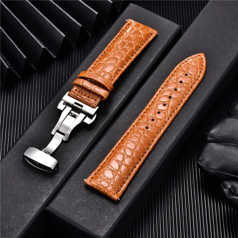 Crocodile Pattern with Automatic Buckle Men Watch Strap - Image 6