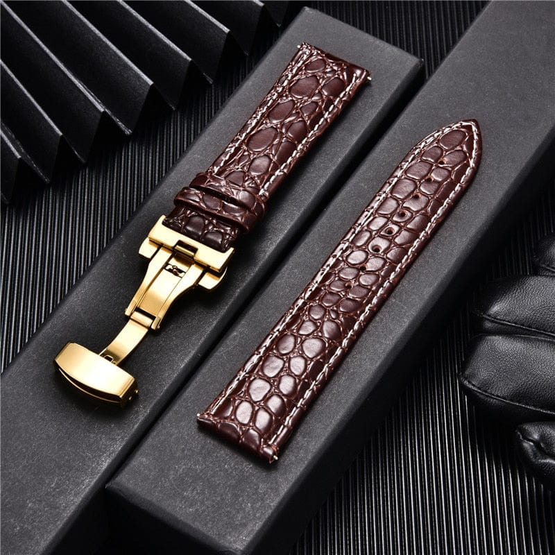 Crocodile Pattern with Automatic Buckle Men Watch Strap - Image 7